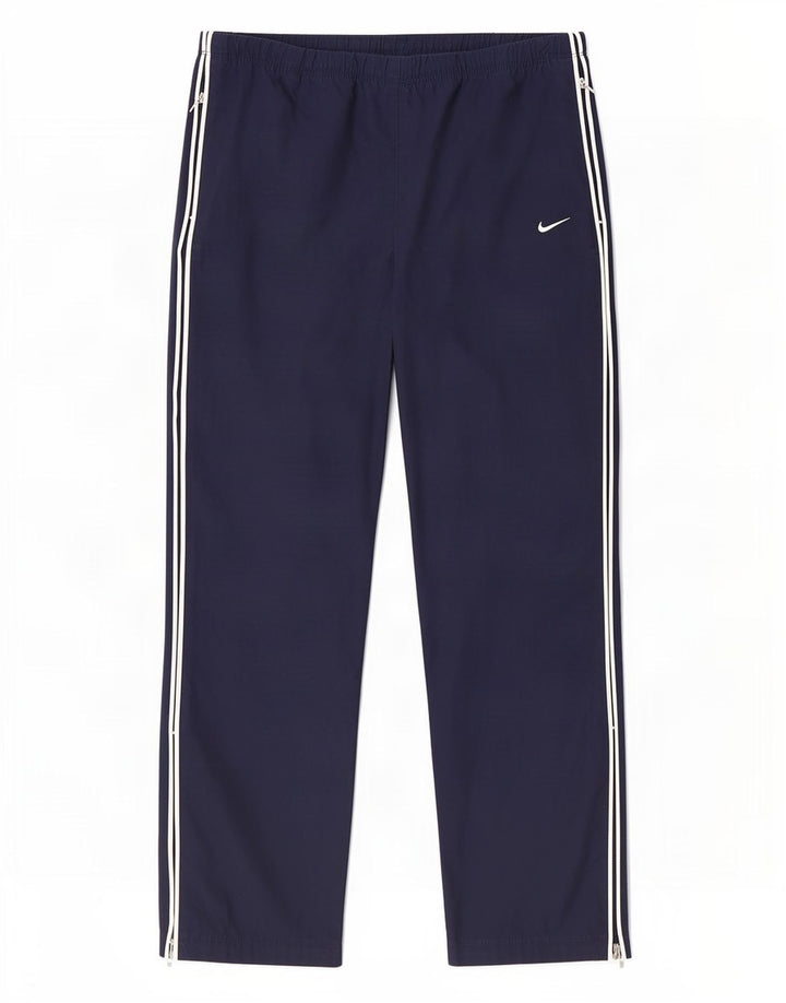 Nike træningsdragtsbukser til kvinder UK 14/16 Large Navy Blue Polyester