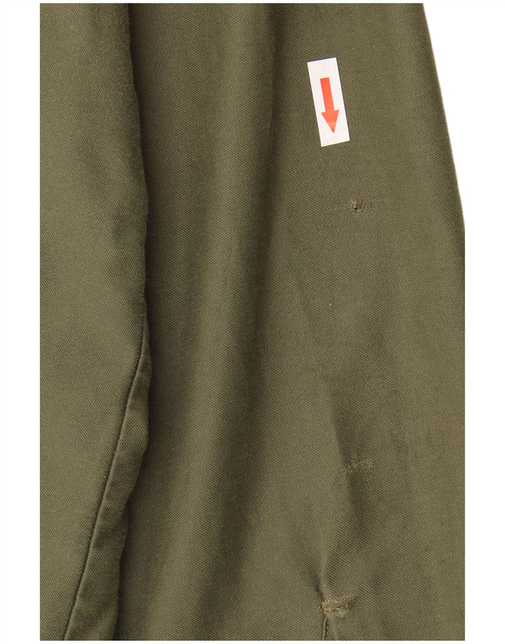 Vintage Militærskjorte til mænd Stor Khaki Polyester