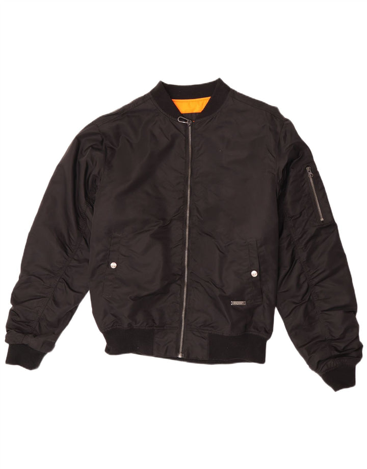 Snipes Herre Loose Fit Flight Aviator Jacket UK 36 Small Black Polyamide