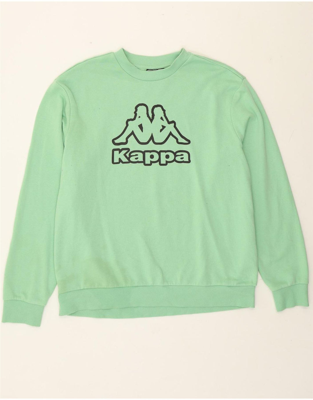 Kappa Herre Grafisk Sweatshirt Jumper 2XL Grøn Bomuld
