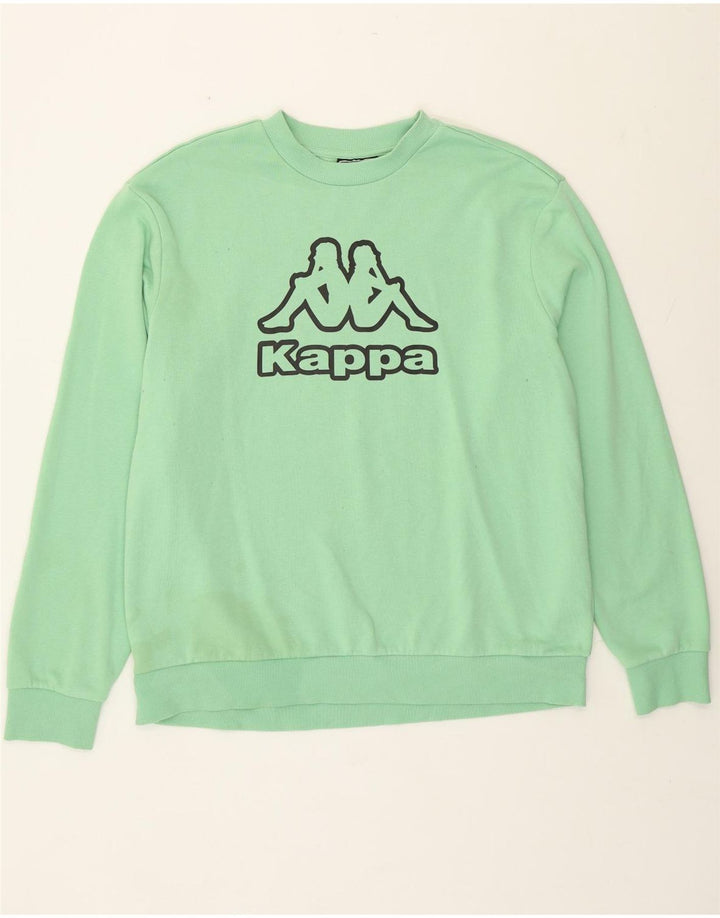Kappa Herre Grafisk Sweatshirt Jumper 2XL Grøn Bomuld