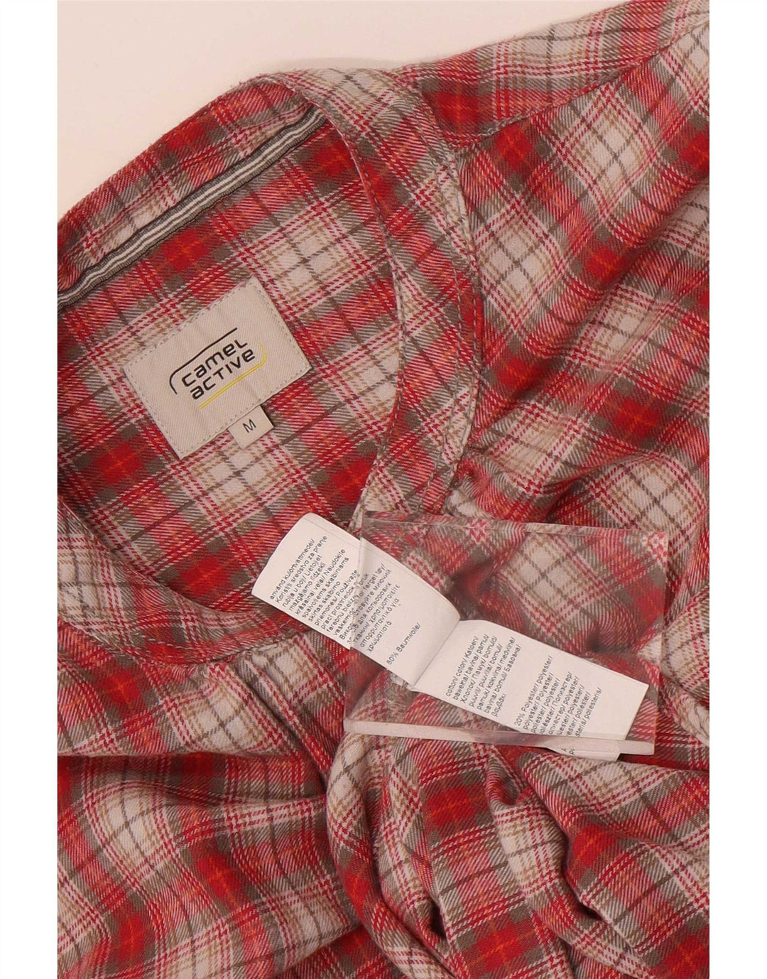 Camel Active Dame Flannel Shirt UK 14 Medium Rød Ternet Bomuld