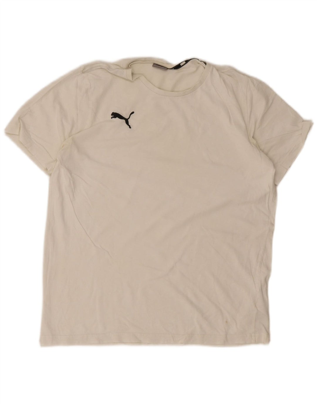 Puma Herre T-Shirt Top Stor Hvid Bomuld