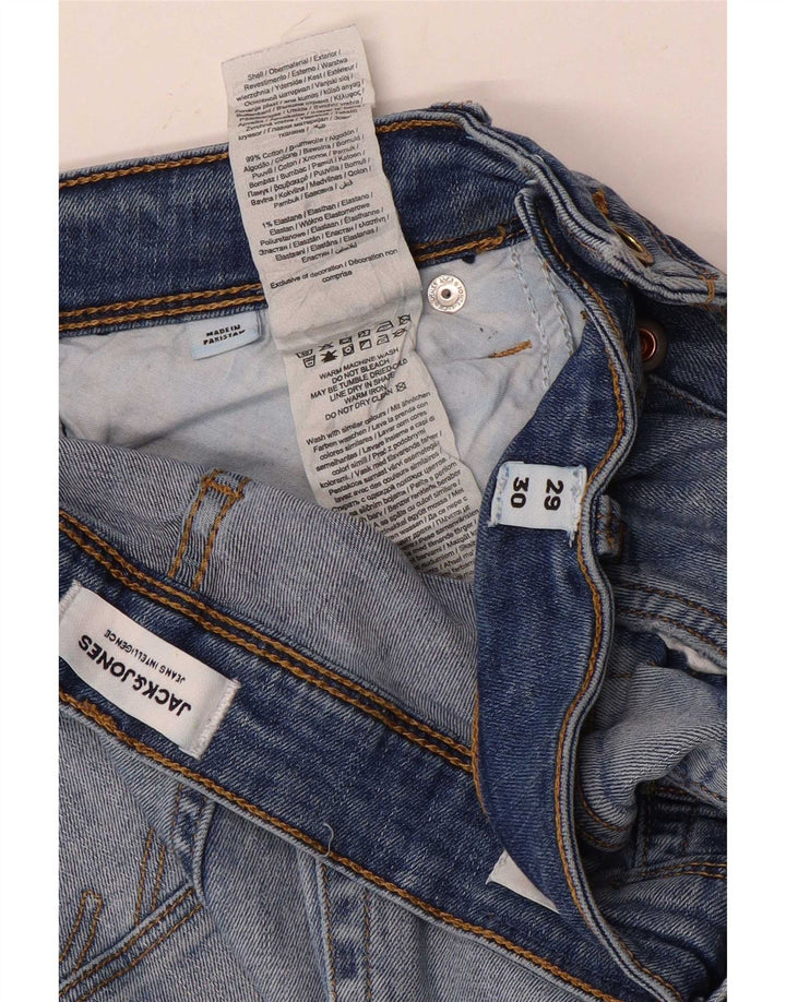 Jack & Jones Herre Distressed Slim Jeans W29 L30 Blå Bomuld