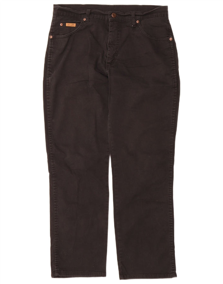 Wrangler Herre Texas Straight Jeans W34 L30 Sort Bomuld