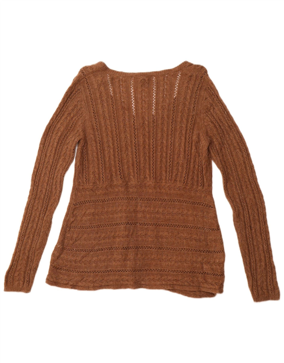 WHITE STUFF Dame cardigan sweater UK 16 Stor brun viskose