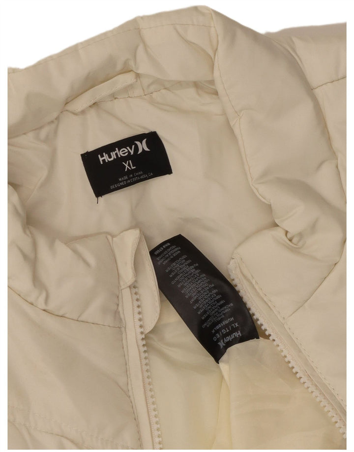 Hurley Womens Polstret Gilet UK 18 XL Off White Polyester