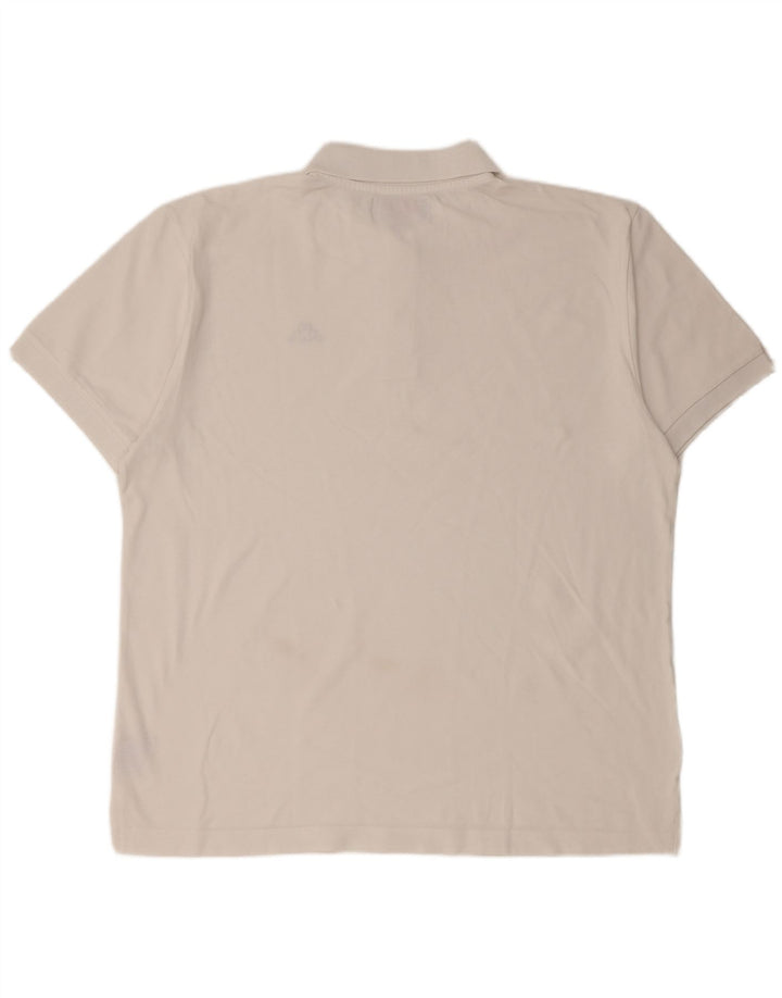KAPPA Poloshirt til mænd XL Hvid Bomuld