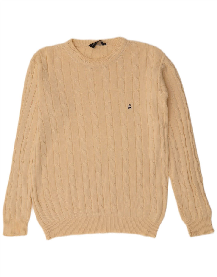 DANIEL HECHTER Herre Crew Neck Jumper Sweater EU 48 Medium Beige