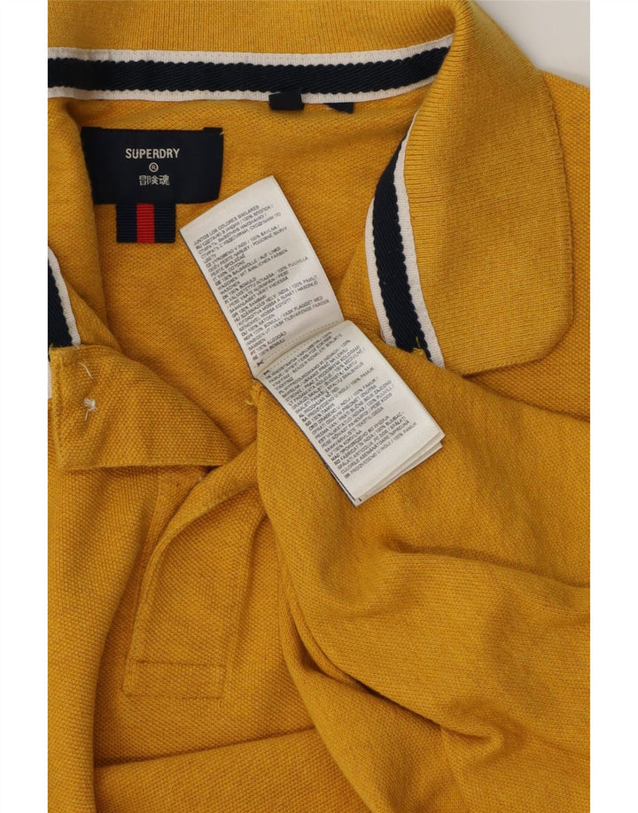SUPERDRY Poloshirt til mænd Stor gul bomuld