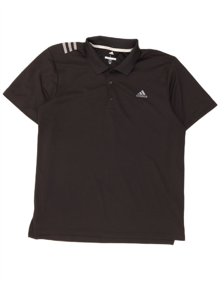 Adidas Herre Golf Polo Shirt Stor Sort Polyester