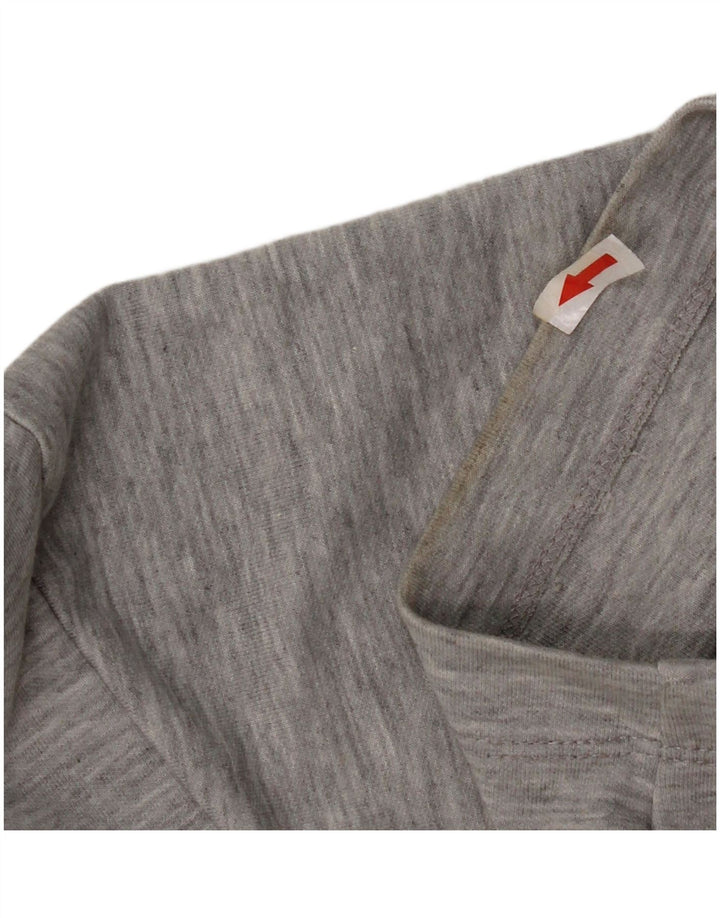 Zara Dame T-Shirt Top UK 16 Large Grå Flecked Polyester