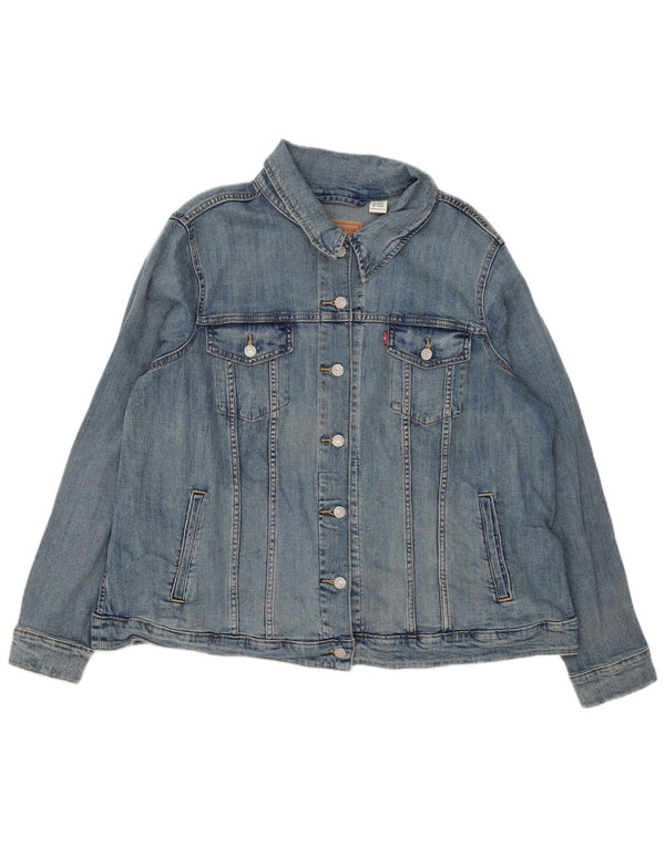Levi's Dame denimjakke UK 22 3XL Blue Cotton Classic