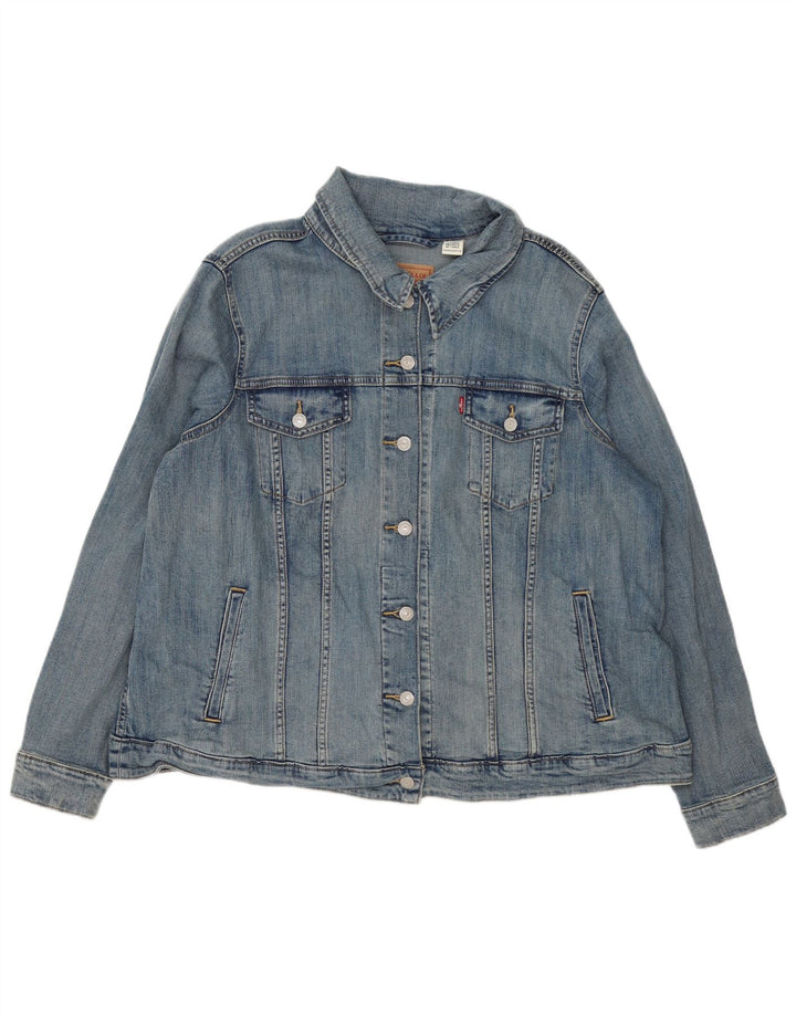 Levi's Dame denimjakke UK 22 3XL Blue Cotton Classic