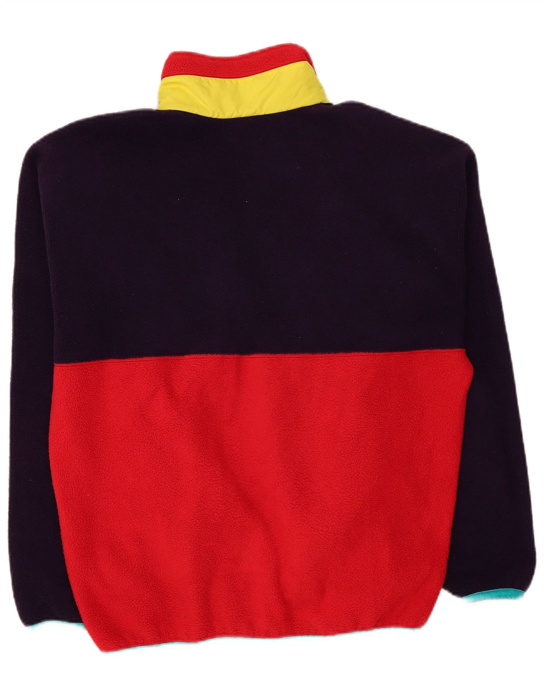 Sergio Tacchini Herre Button Neck Fleece Jumper Stor Rød Colourblock