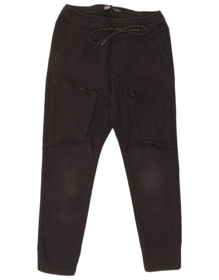 Zara Dame Cargo Træningsdragt Bukser UK 8 Small Black