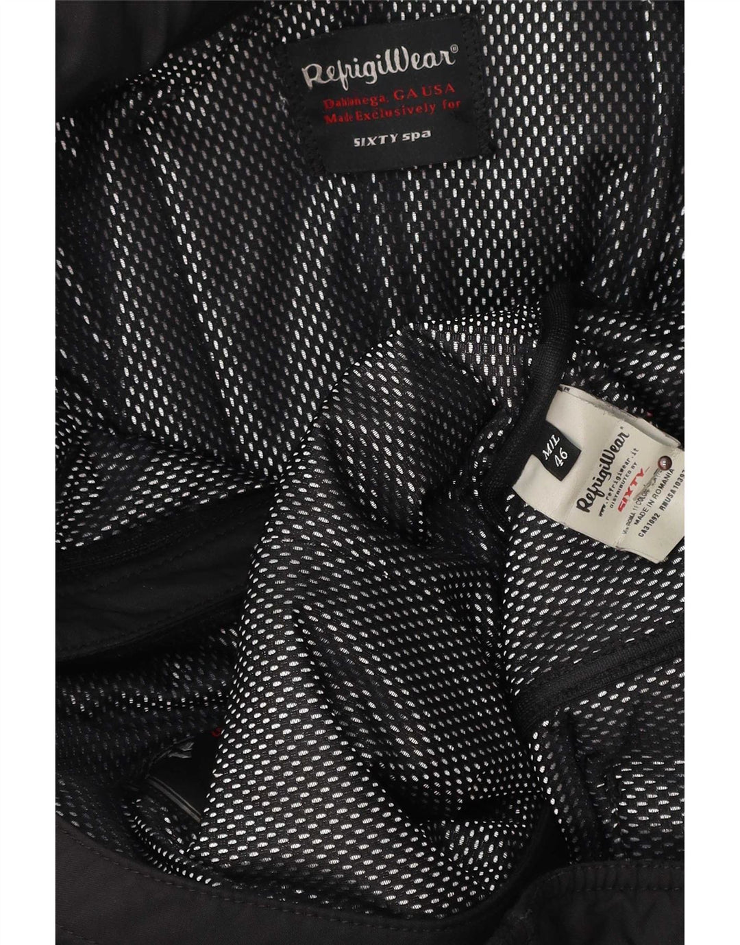 Refrigiwear Dame hættepolstret jakke IT 46 Large Black Polyester