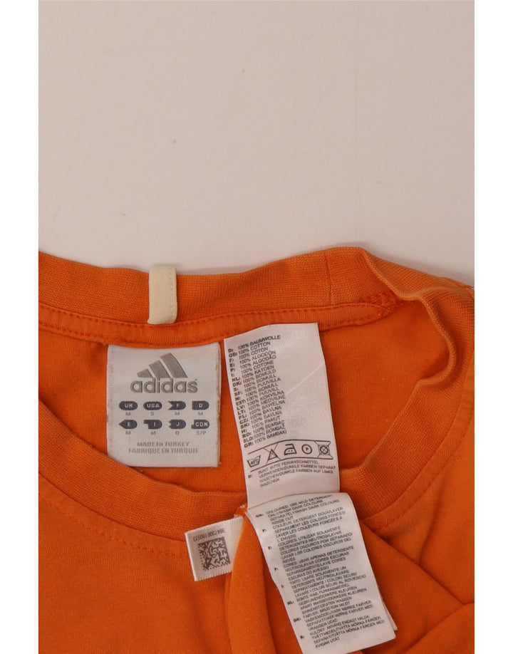 Adidas Herre T-Shirt Top Medium Orange Bomuld