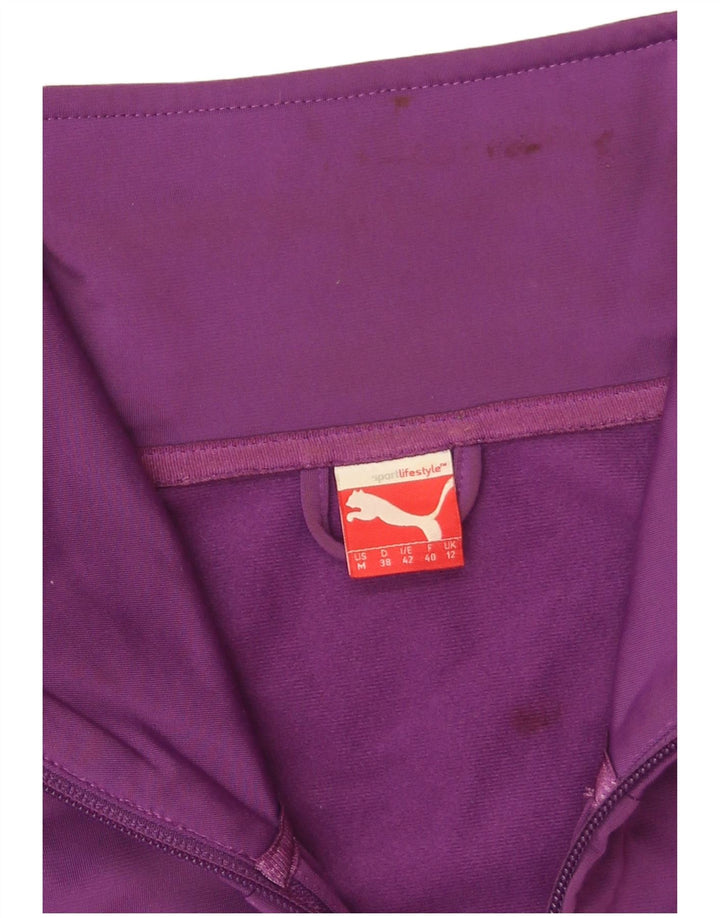 Puma Grafisk træningsdragt topjakke til kvinder UK 12 Medium Lilla Polyester