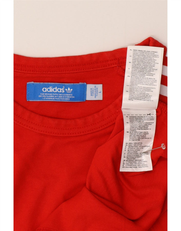 Adidas Herre T-Shirt Top Stor Rød Bomuld