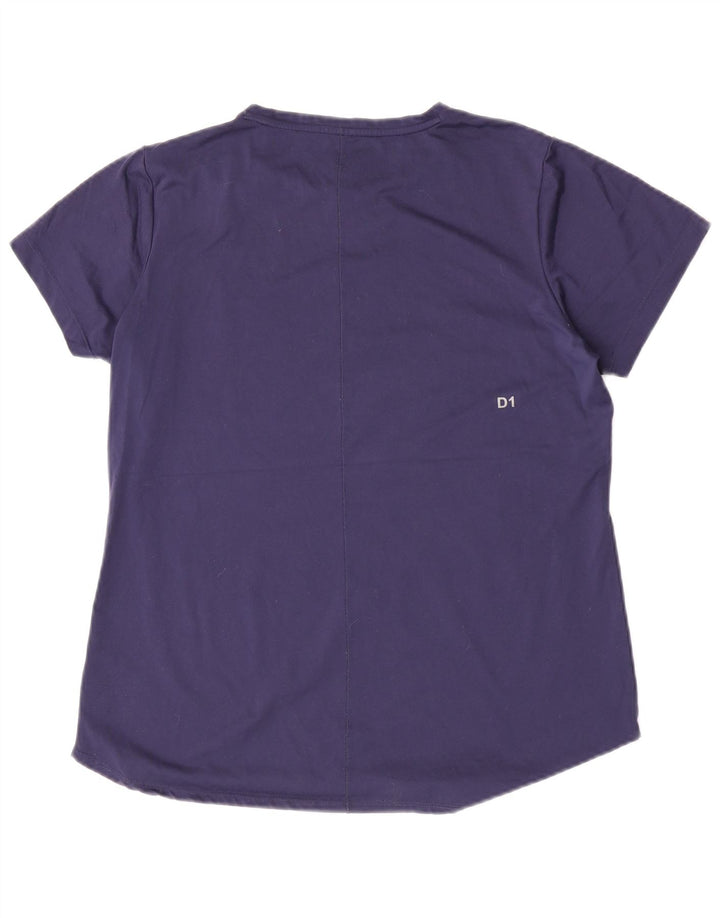 Asics Grafisk T-shirt top til kvinder UK 16 Large Navy Blue