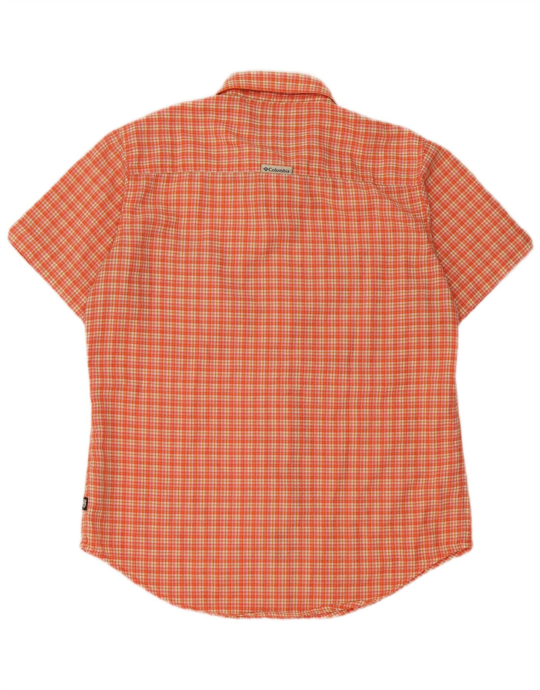 Columbia kortærmet herreskjorte lille orange polyester