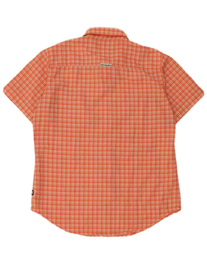 Columbia kortærmet herreskjorte lille orange polyester
