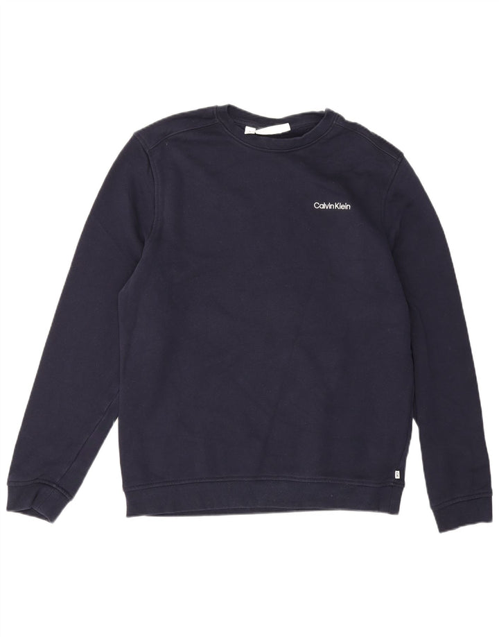 Calvin Klein Herre Golf Sweatshirt Jumper Medium Navyblå Bomuld