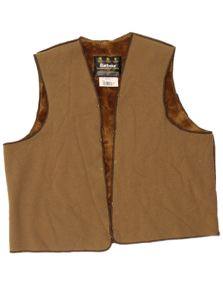 Barbour Herre Sherpa Liner Gilet Størrelse 52 Stor Brun Akryl