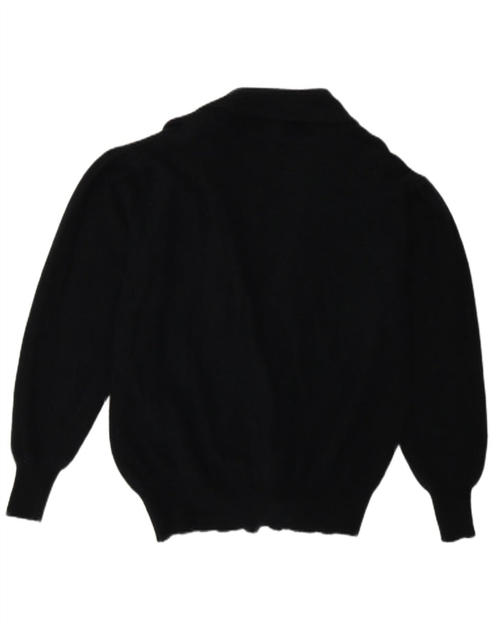 Vintage dame cardigan sweater UK 16 Large Navy Blue