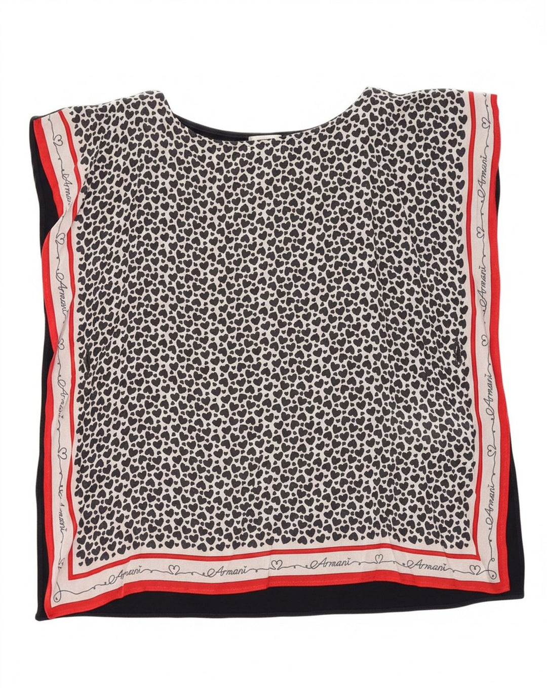 ARMANI JUNIOR Girls Abstract Pattern Blouse Top 9-10 Years Black Vintage Armani Junior and Second-Hand Armani Junior from Messina Hembry 