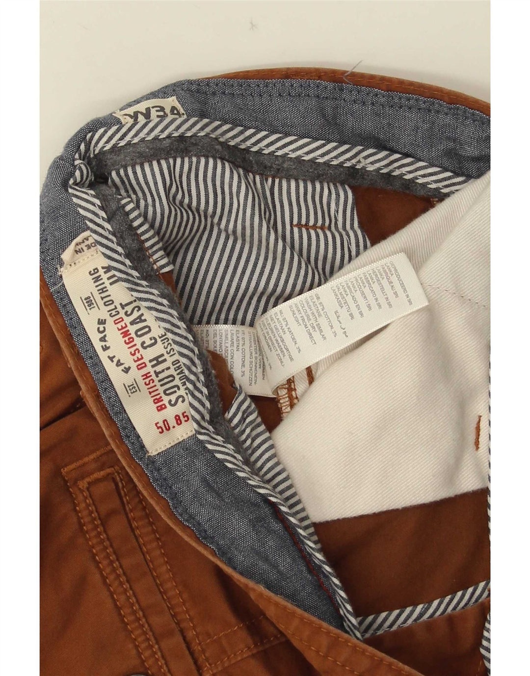Fat Face Herre Slim Cropped Trousers W34 L24 Brun Bomuld