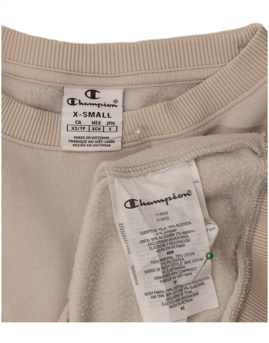 Champion Herre Sweatshirt Jumper XS Grå Bomuld