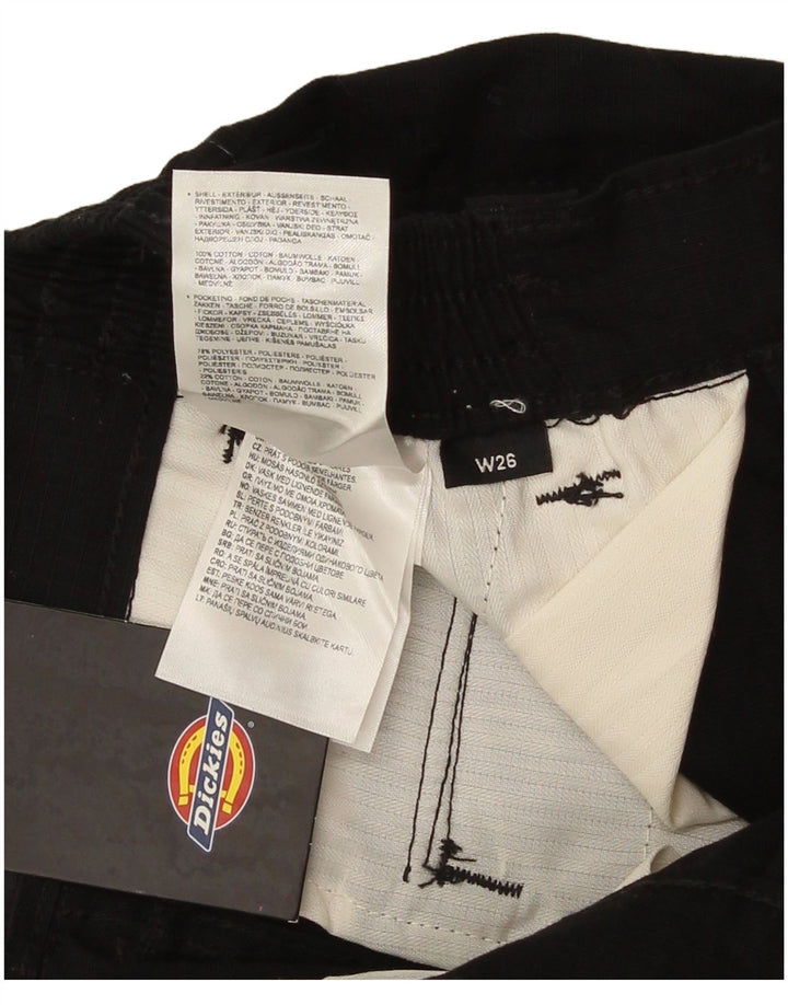 DICKIES Straight Cargo bukser til mænd W26 L28 Sort bomuld