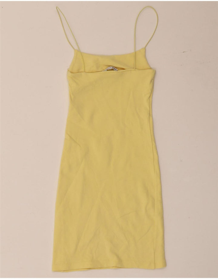 Zara Dame Slip Dress UK 8 Lille Gul