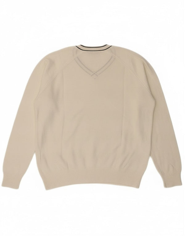 Zara Herre V-hals sweater XL Hvid