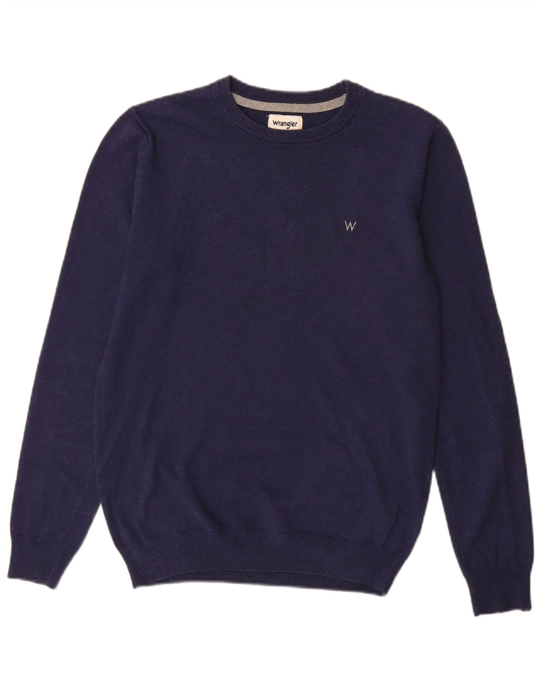 Wrangler Herre Boat Neck Jumper Sweater Medium Navy Blue Bomuld