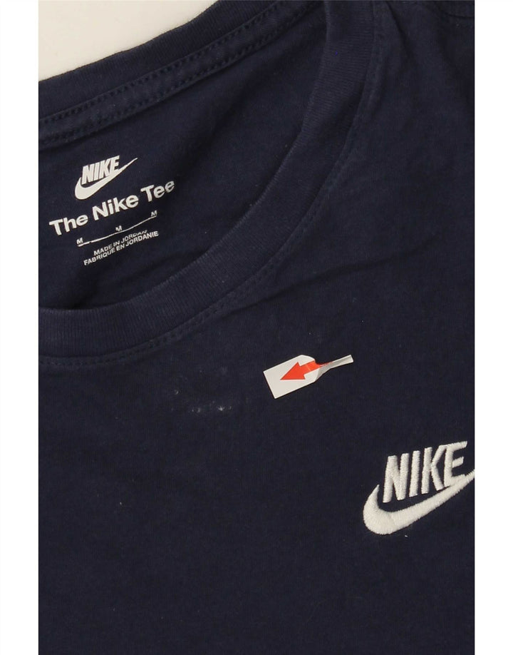 Nike Herre T-shirt Top Medium Marineblå Bomuld