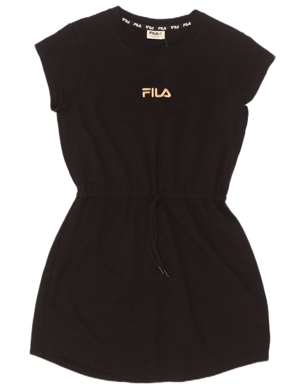 Fila Womens Graphic Basic Dress UK 14 Medium Black Bomuld