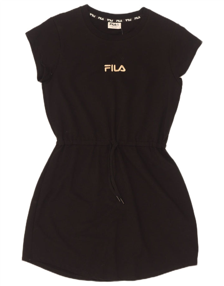 Fila Womens Graphic Basic Dress UK 14 Medium Black Bomuld