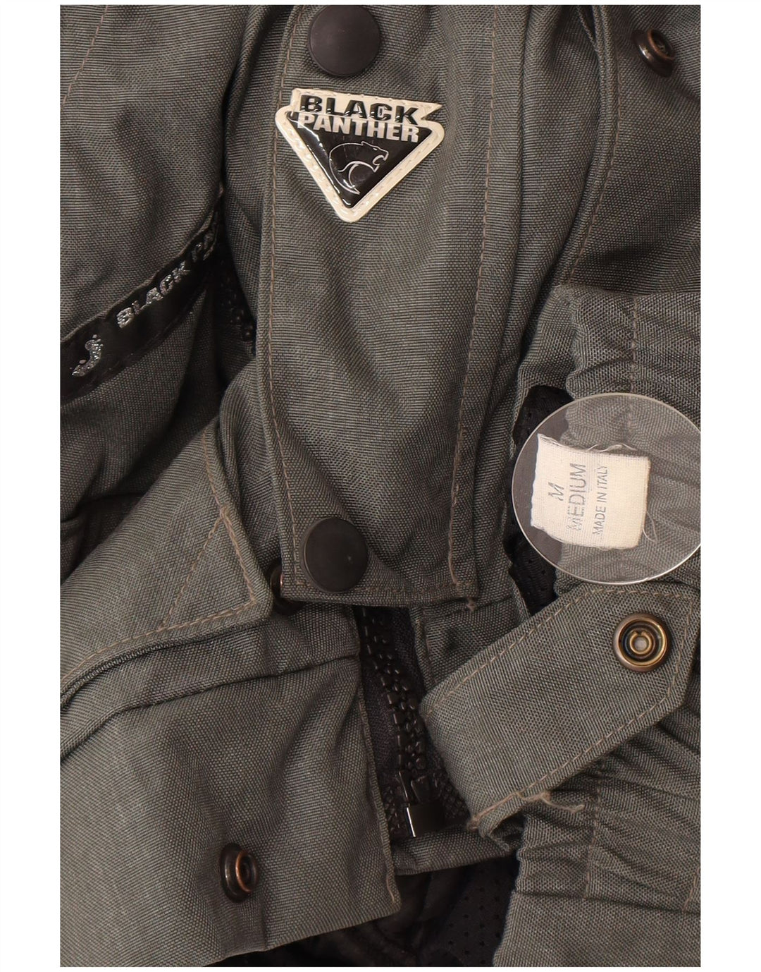 Black Panther Herre Graphic Racer Jacket UK 38 Medium Grey