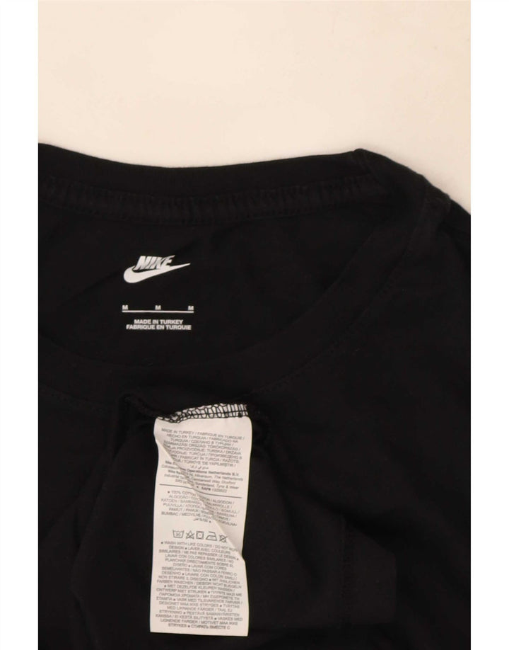 Nike Herre grafisk T-shirt Top Medium Sort Bomuld