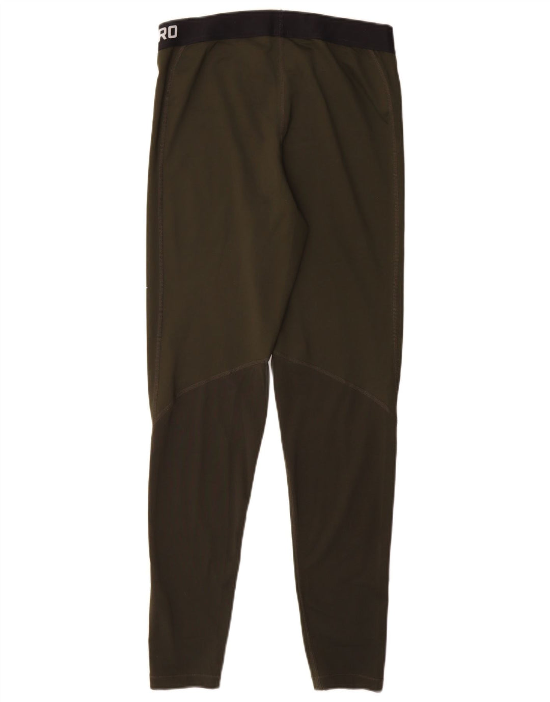 NIKE Dame Dri Fit Grafiske Leggings UK 14 Stor Khaki Polyester