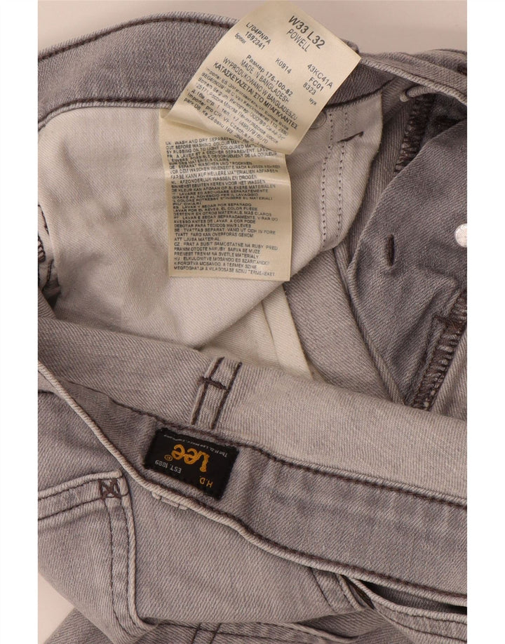 LEE Herre Powell Slim Jeans W33 L32 Grå Bomuld