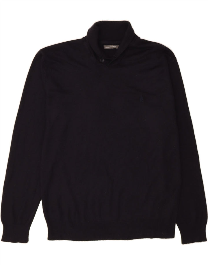 FRENCH CONNECTION Mens Shawl Neck Jumper Sweater XL Navy Blue Acrylic Vintage French Connection and Second-Hand French Connection from Messina Hembry 