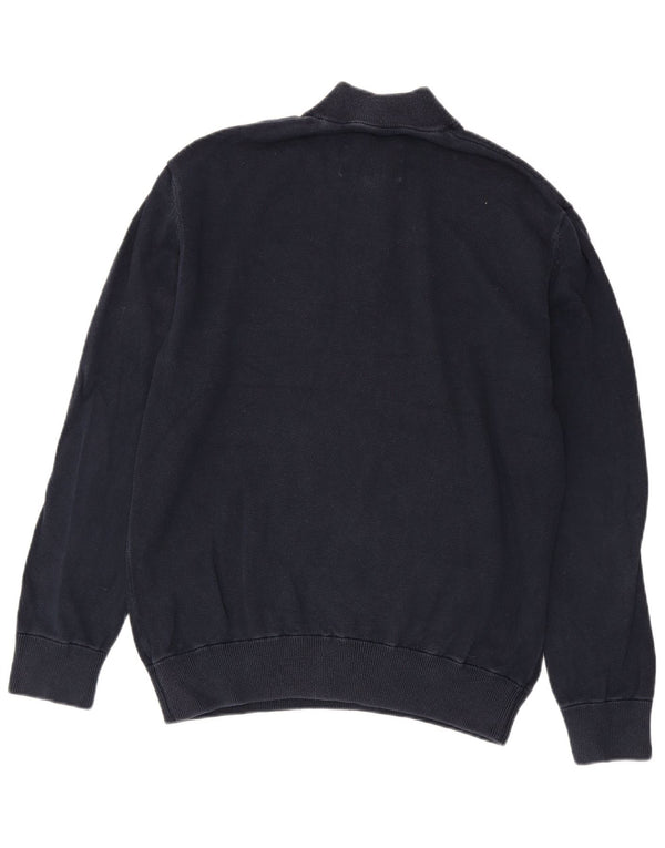 Jack Wills Herre Zip Neck Jumper Sweater XL Navy Blue Bomuld