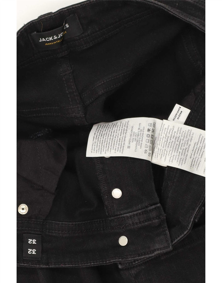 Jack & Jones Straight Jeans til mænd W32 L32 Sort bomuld