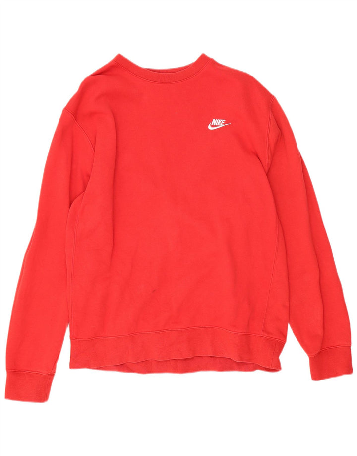 Nike sweatshirt til mænd, medium rød bomuld