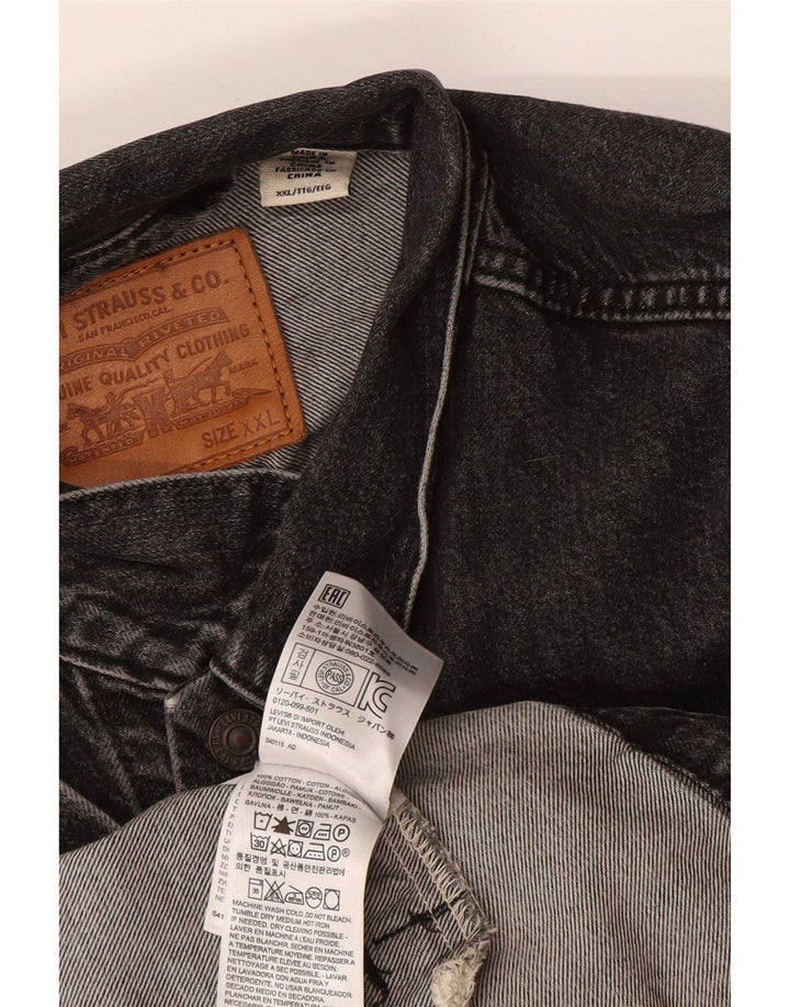 Levi's Herre denimjakke UK 44 2XL Sort Bomuld
