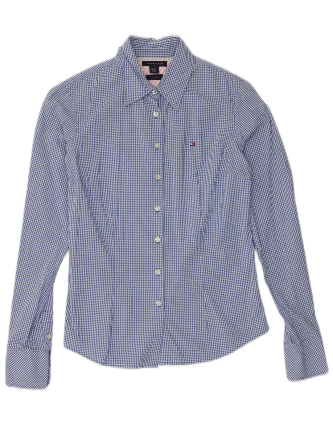 Tommy Hilfiger Dameskjorte US 4 Small Blue Gingham Cotton